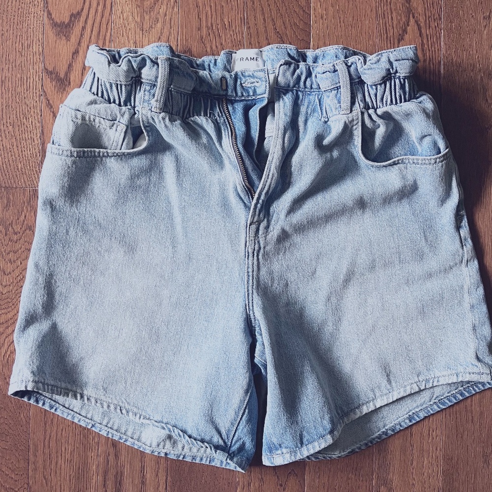 FRAME Denim Paperbag Shorts
